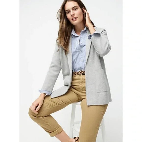 J. Crew Sweaters J Crew Sweater Xxs Gray Sophie Open Front Blazer